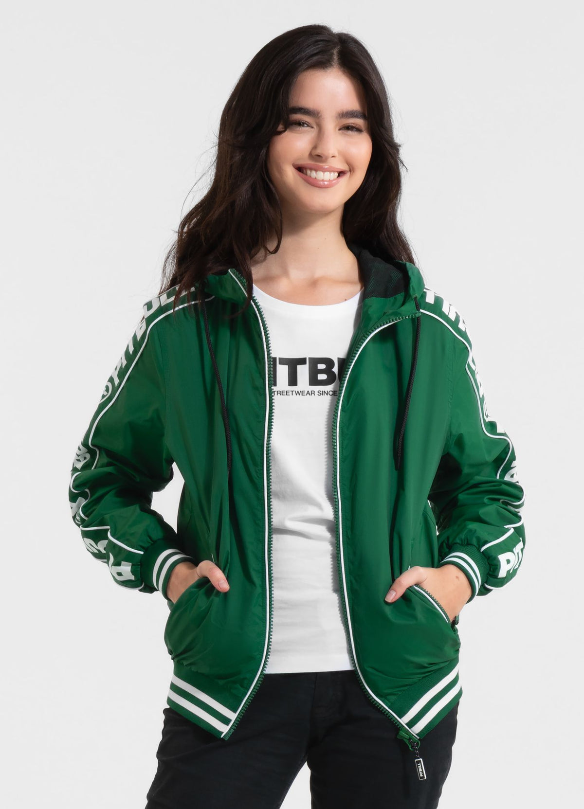 Women's hooded jacket WHITEWOOD - Green