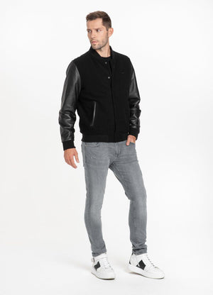 Herren Übergangsjacke Melton Small Logo