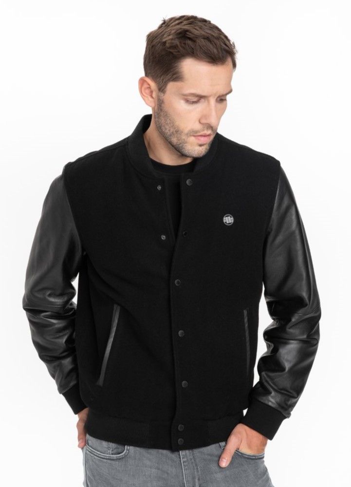 Herren Übergangsjacke Melton Small Logo