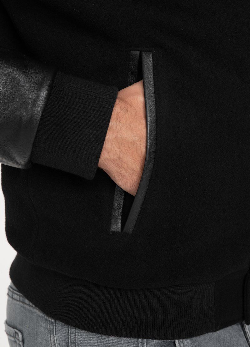 Herren Übergangsjacke Melton Small Logo