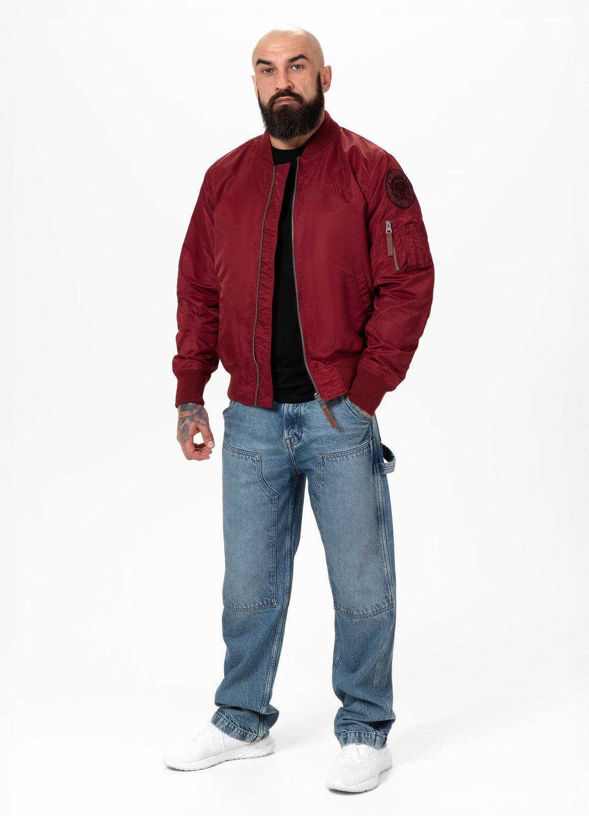 Bomberjacke MA-1 Logo - Burgundy