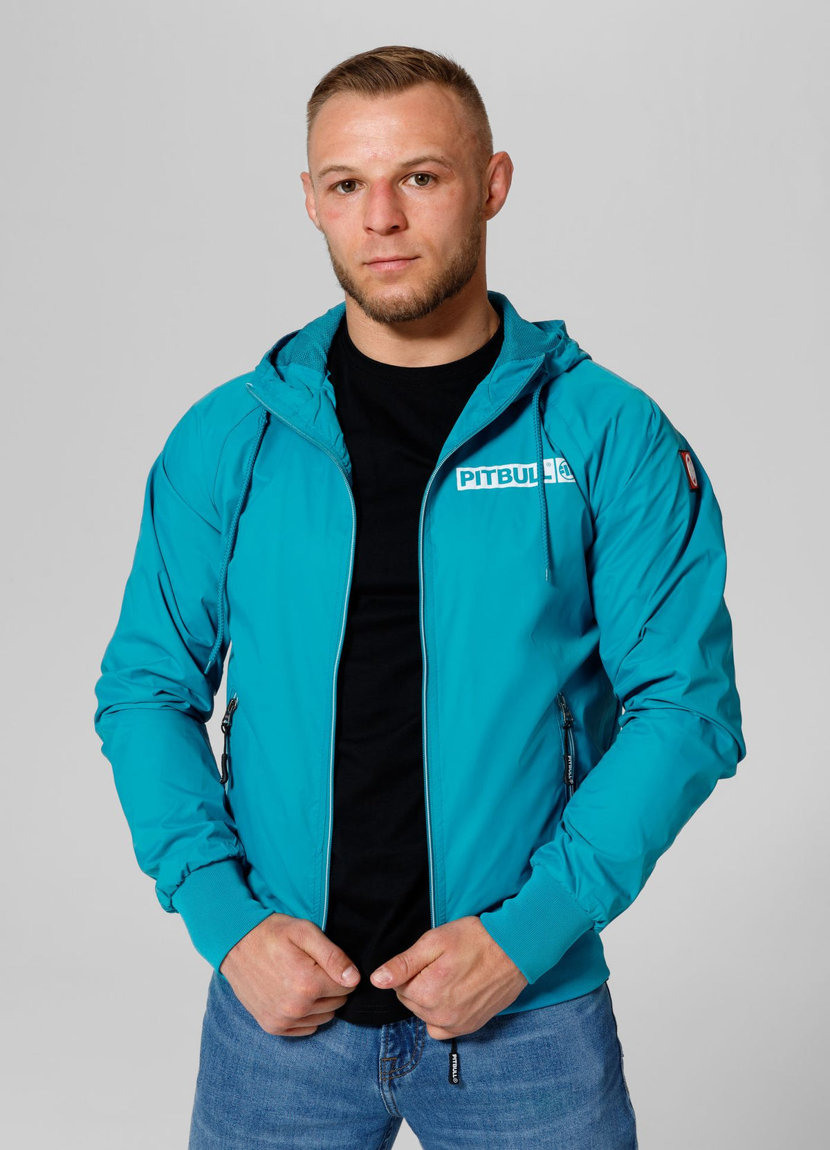 Übergangsjacke mit Kapuze Athletic Logo - Türkis