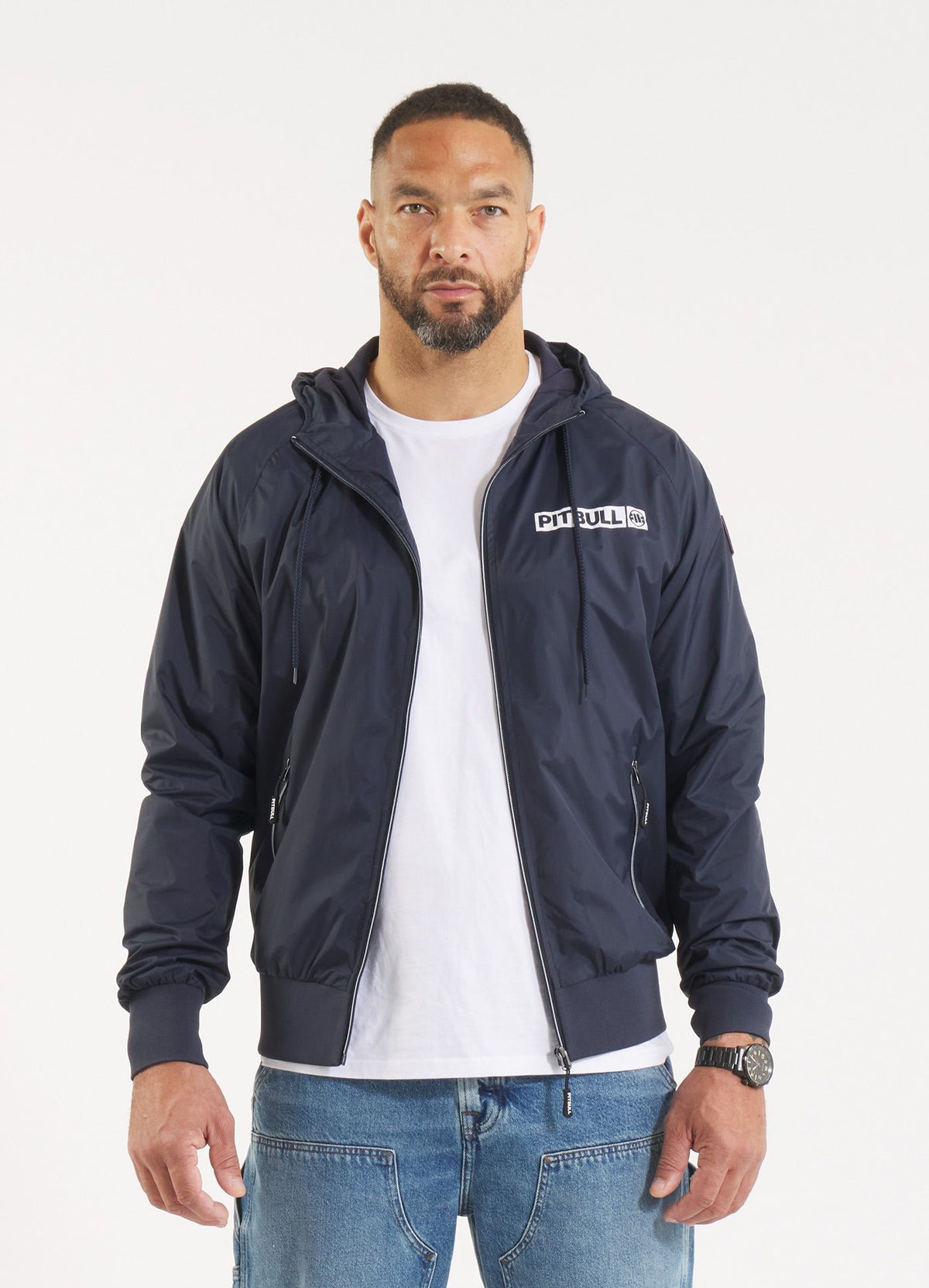 Herren Kapuzenjacke Athletic Logo - Marineblau