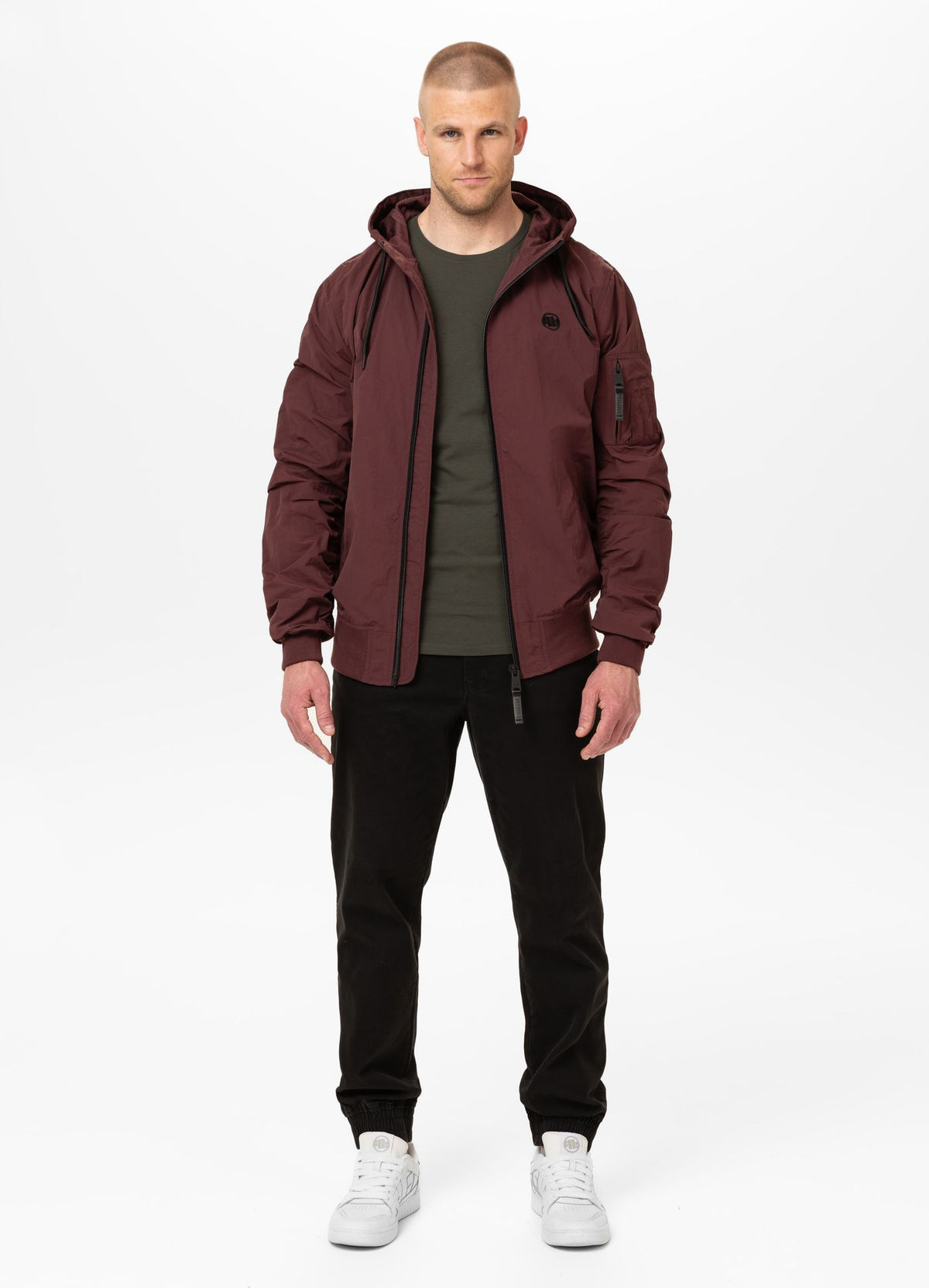 Herren Kapuzenjacke STEIN - Burgund