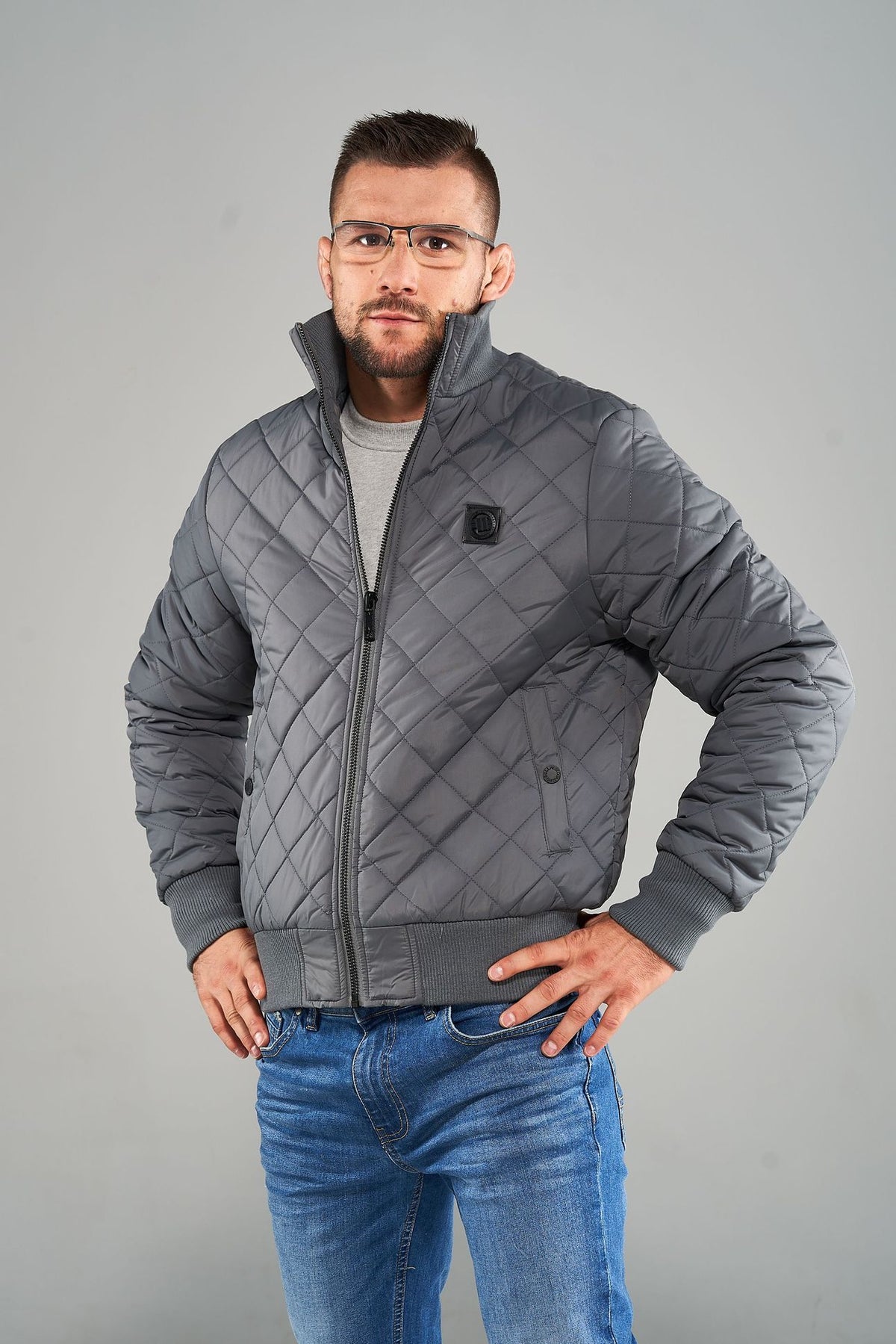 SMUGGLER Steppjacke Grau