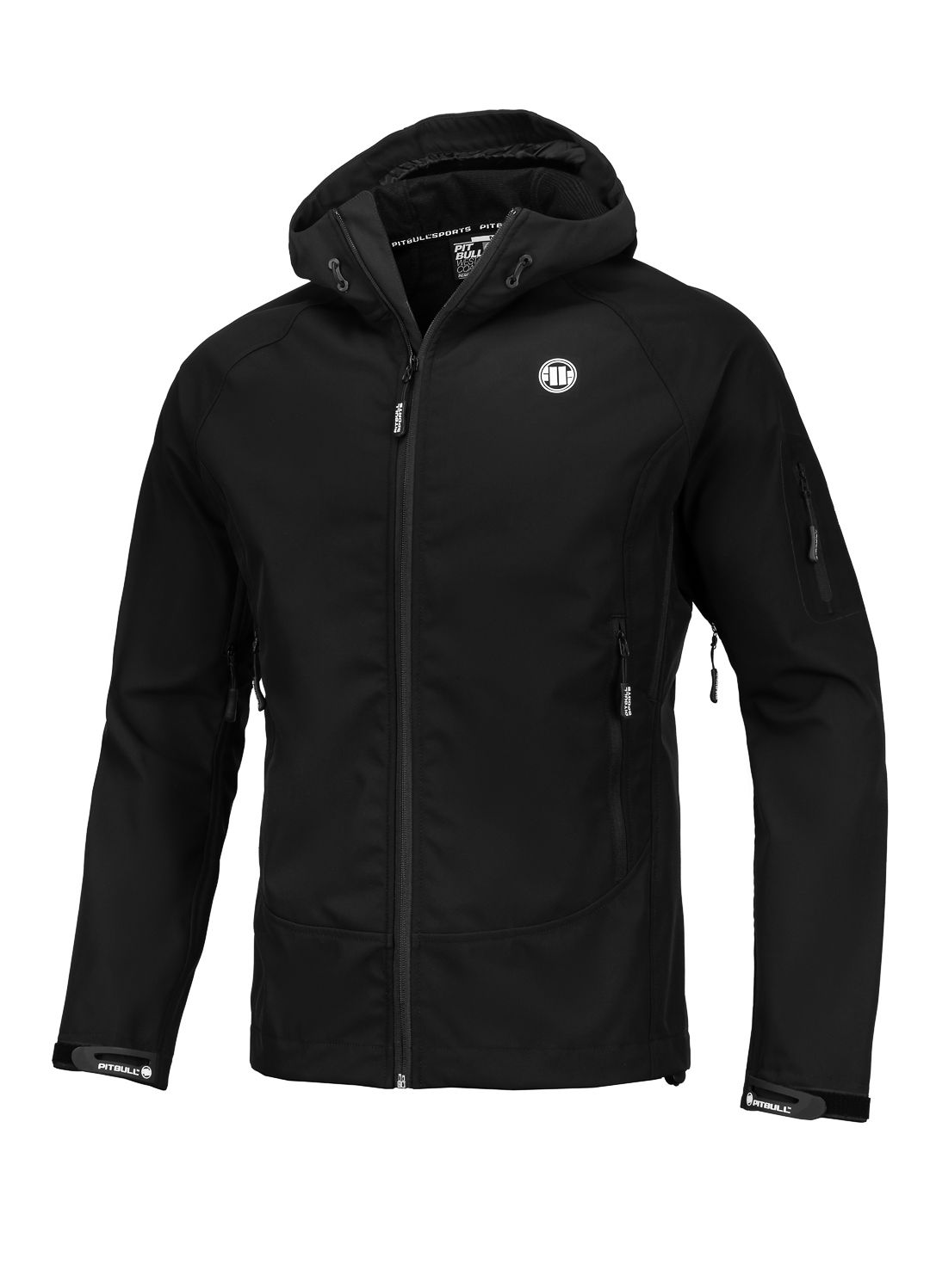 ROCKFISH Kapuzen-Softshelljacke Schwarz