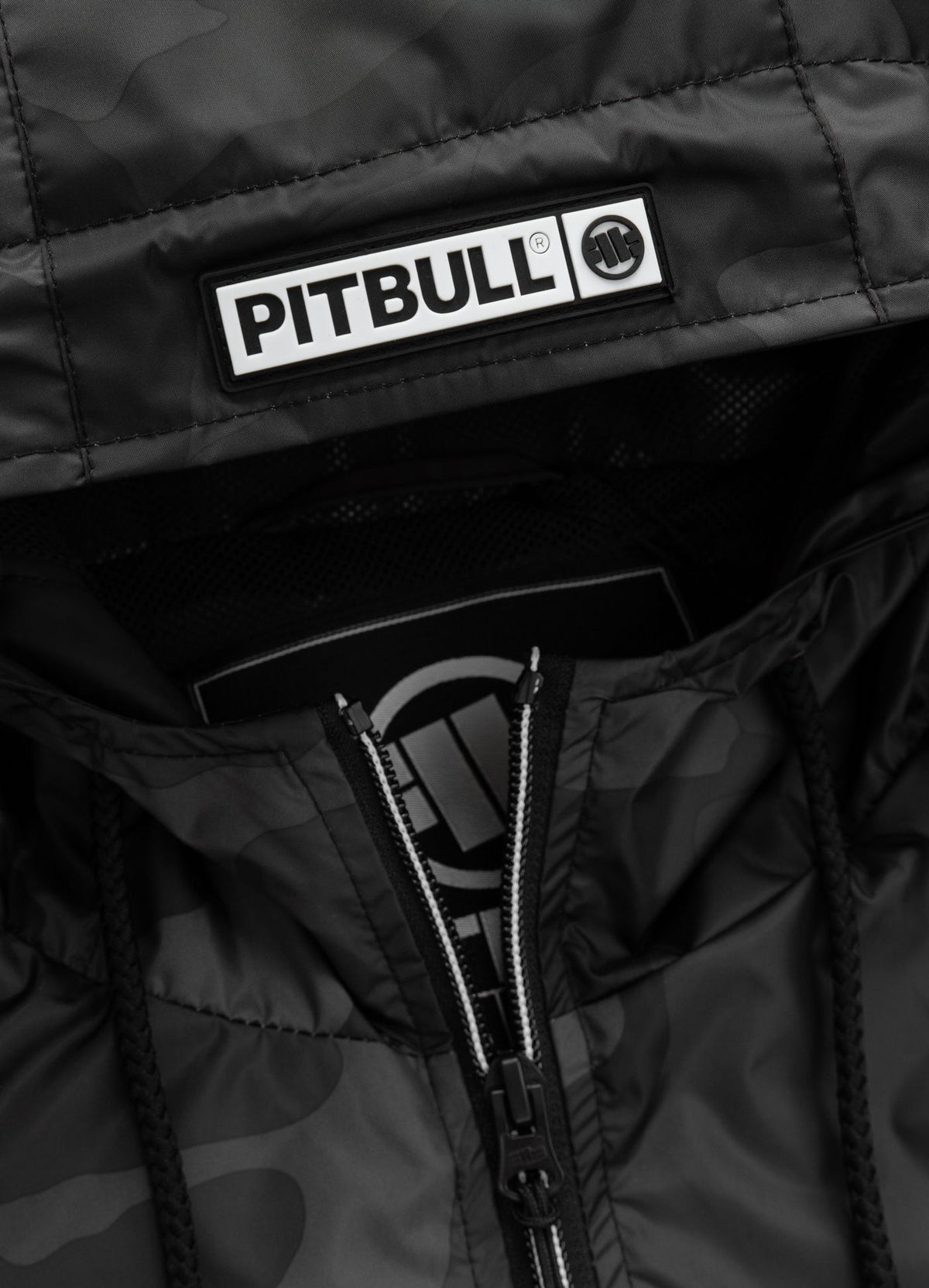 Übergangsjacke mit Kapuze Athletic Logo - Schwarzes Camouflage