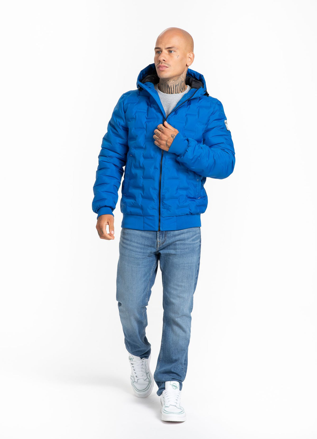 Gesteppte Kapuzenjacke CARVER Königsblau