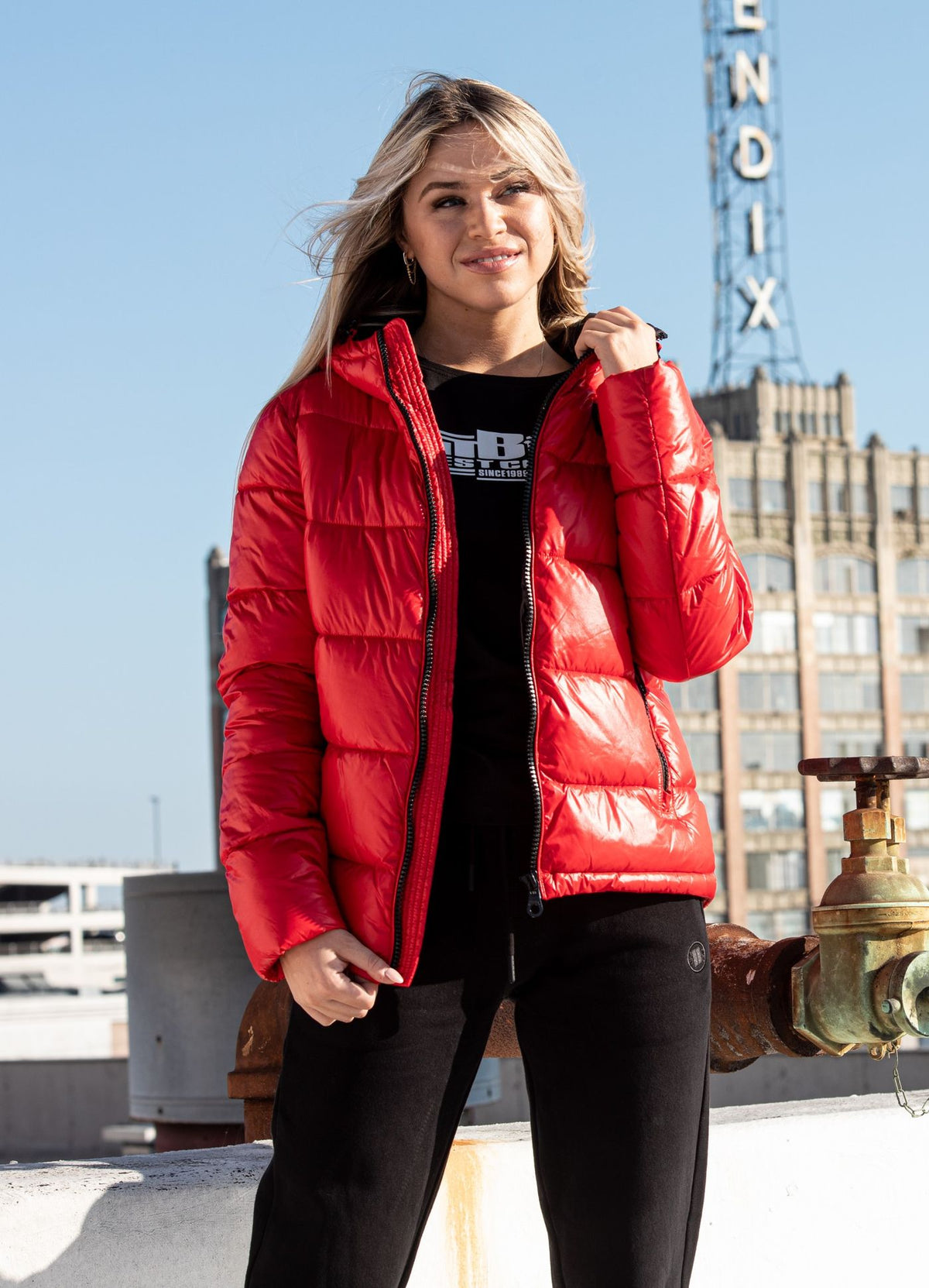 Frauen Winterjacke Shine - Rot