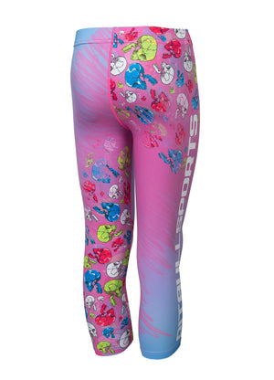 Kinder Leggings Candy Skull - Blau/Rosa