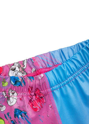 Kinder Leggings Candy Skull - Blau/Rosa