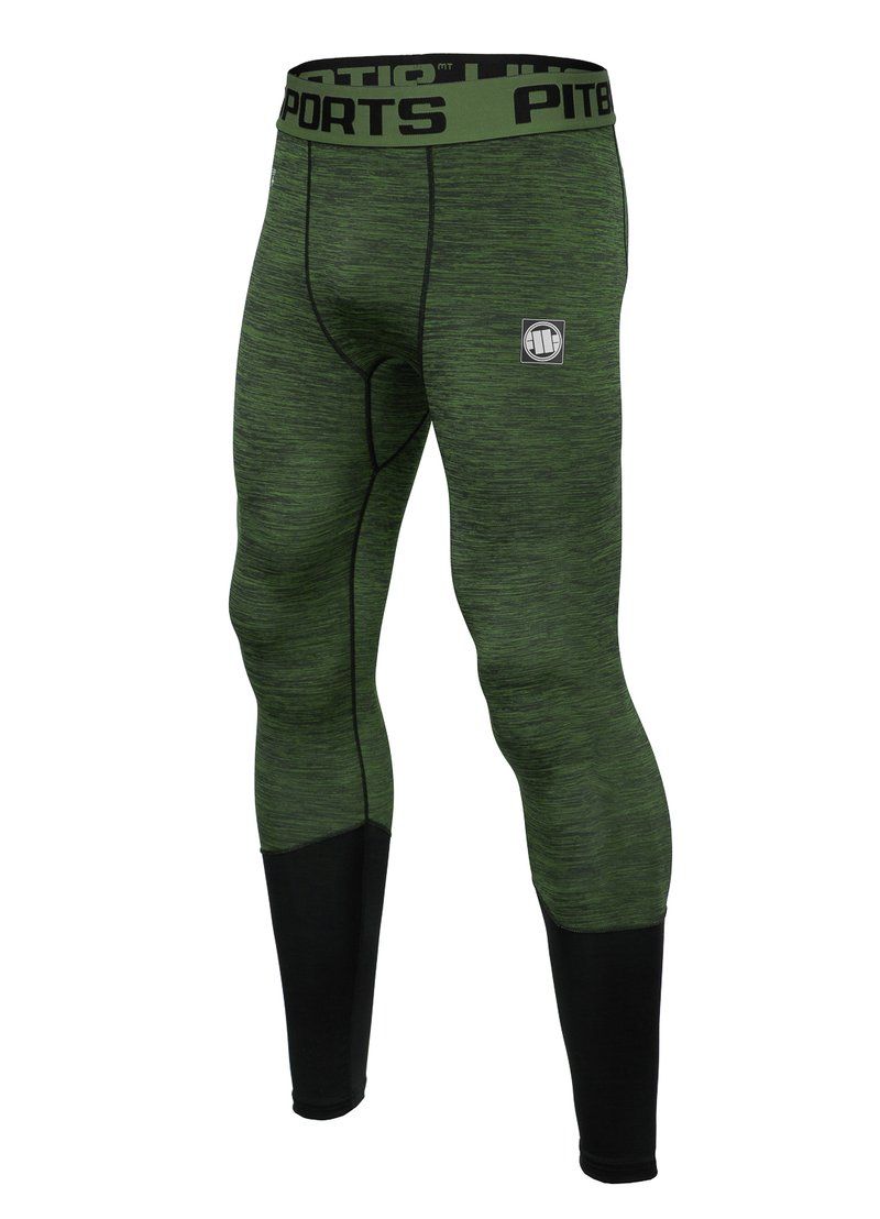 Sportleggings Herren Performance Pro plus Small Logo - Olivgrün