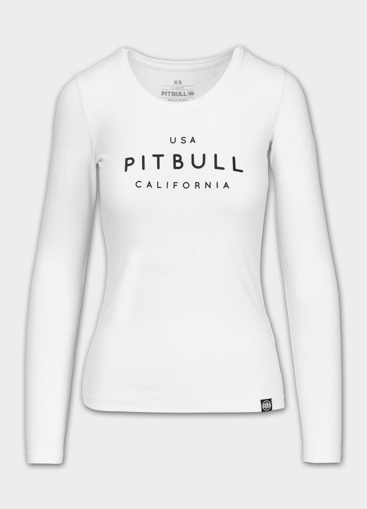 Women's longsleeve Slim Fit USA CAL - White