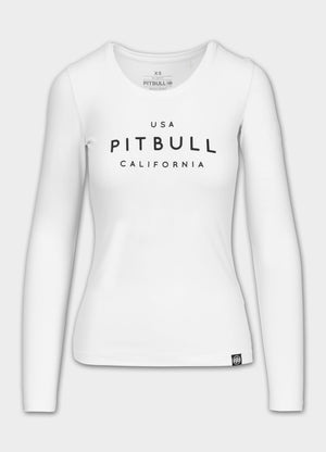 Damen Langarmshirt Slim Fit USA CAL - Weiß