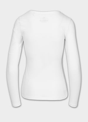 Damen Langarmshirt Slim Fit USA CAL - Weiß