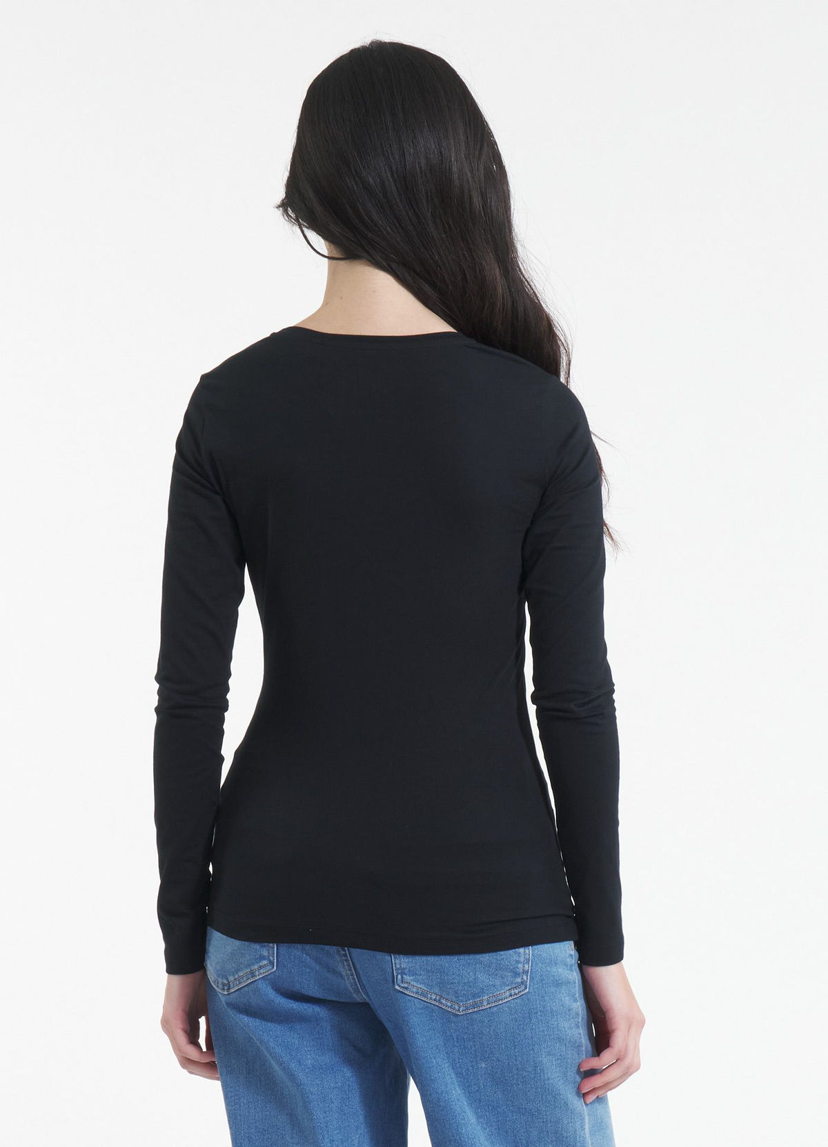 Women's longsleeve Slim Fit USA CAL - Black