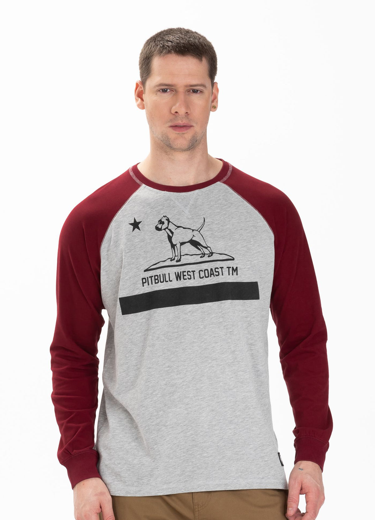 Longsleeve Garment Washed Raglan California - Pitbull.eu