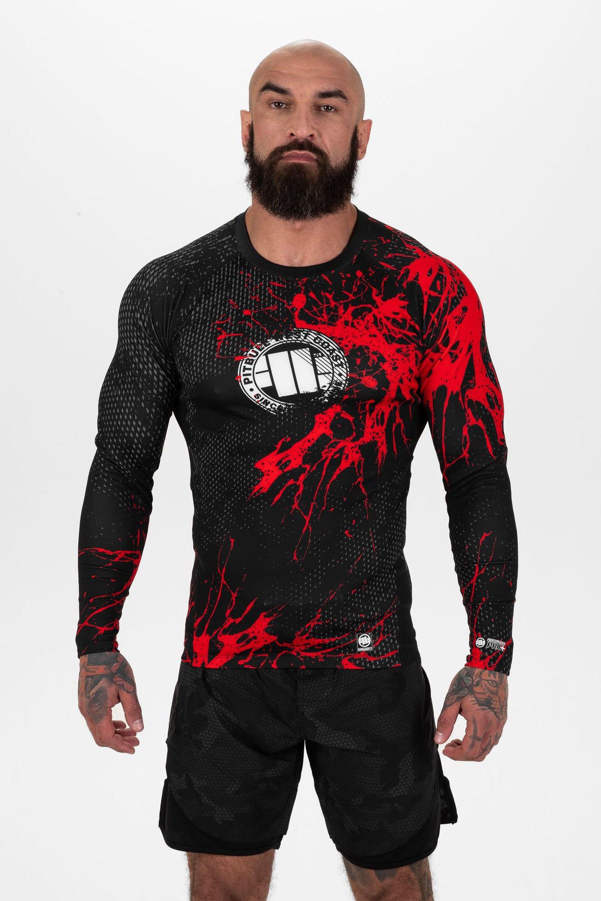 Langarm Rashguard Blood Dog II - Schwarz