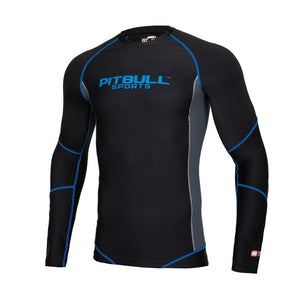 Langarm-Rashguard Compression PRO PLUS Blau