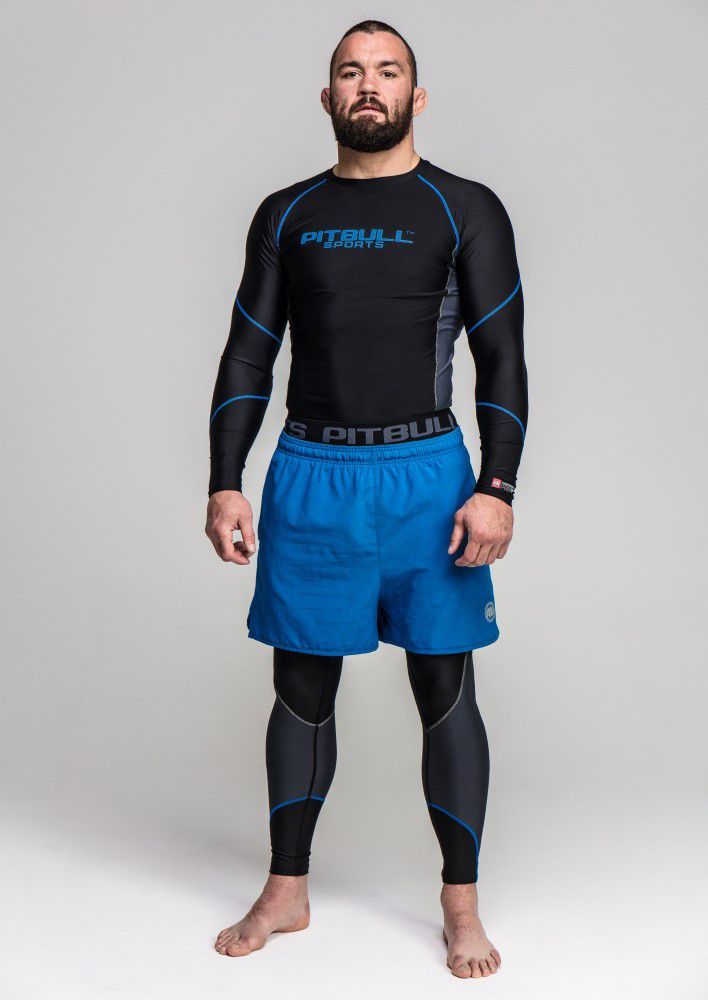 Langarm-Rashguard Compression PRO PLUS Blau