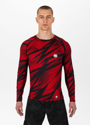 Langarm Rashguard Dot Camo II - Rot