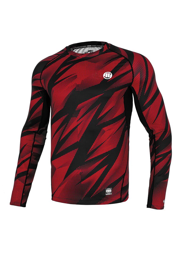 Langarm Rashguard Dot Camo II - Rot