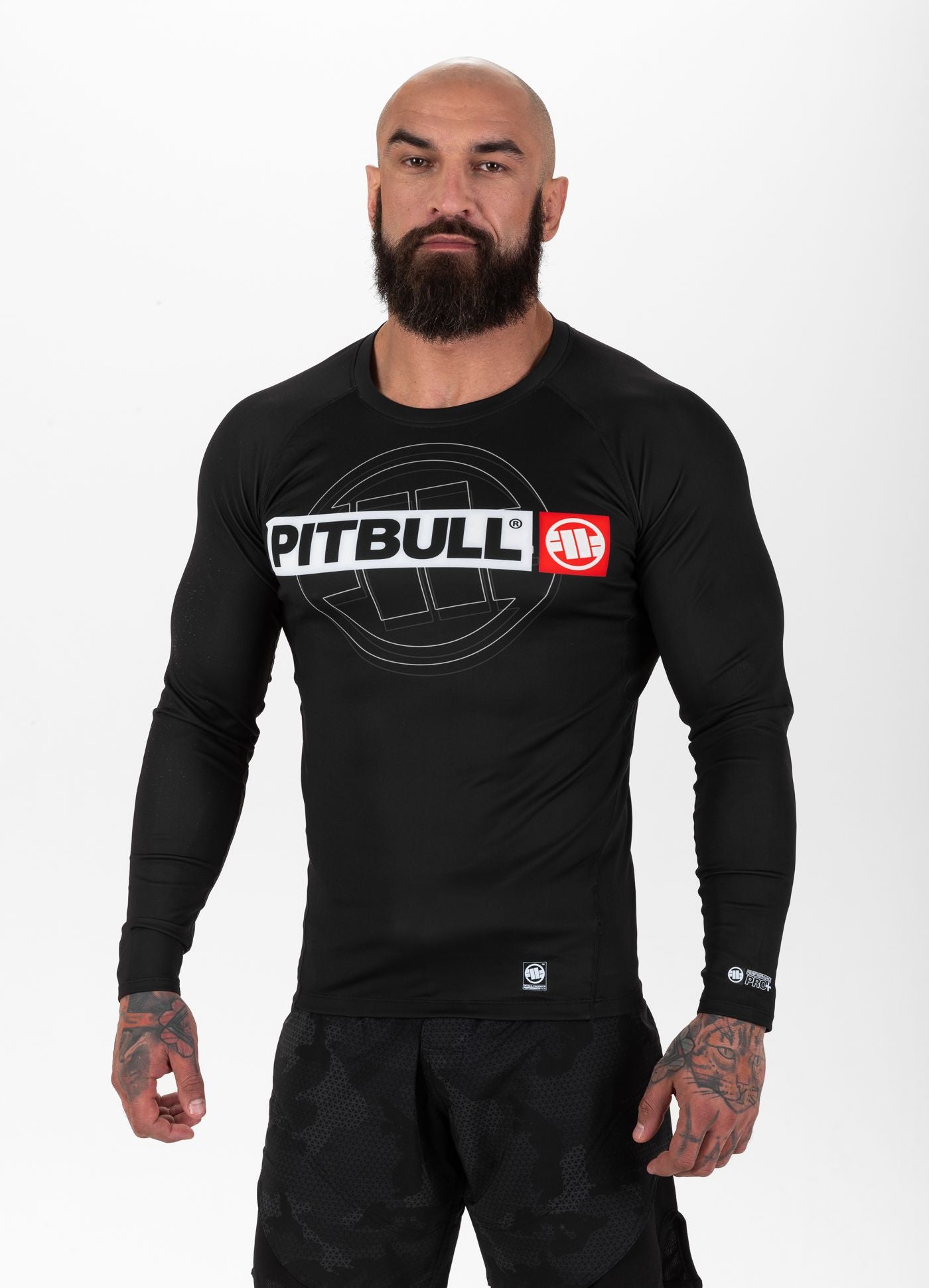 Langarm Rashguard Hilltop Sports - Schwarz