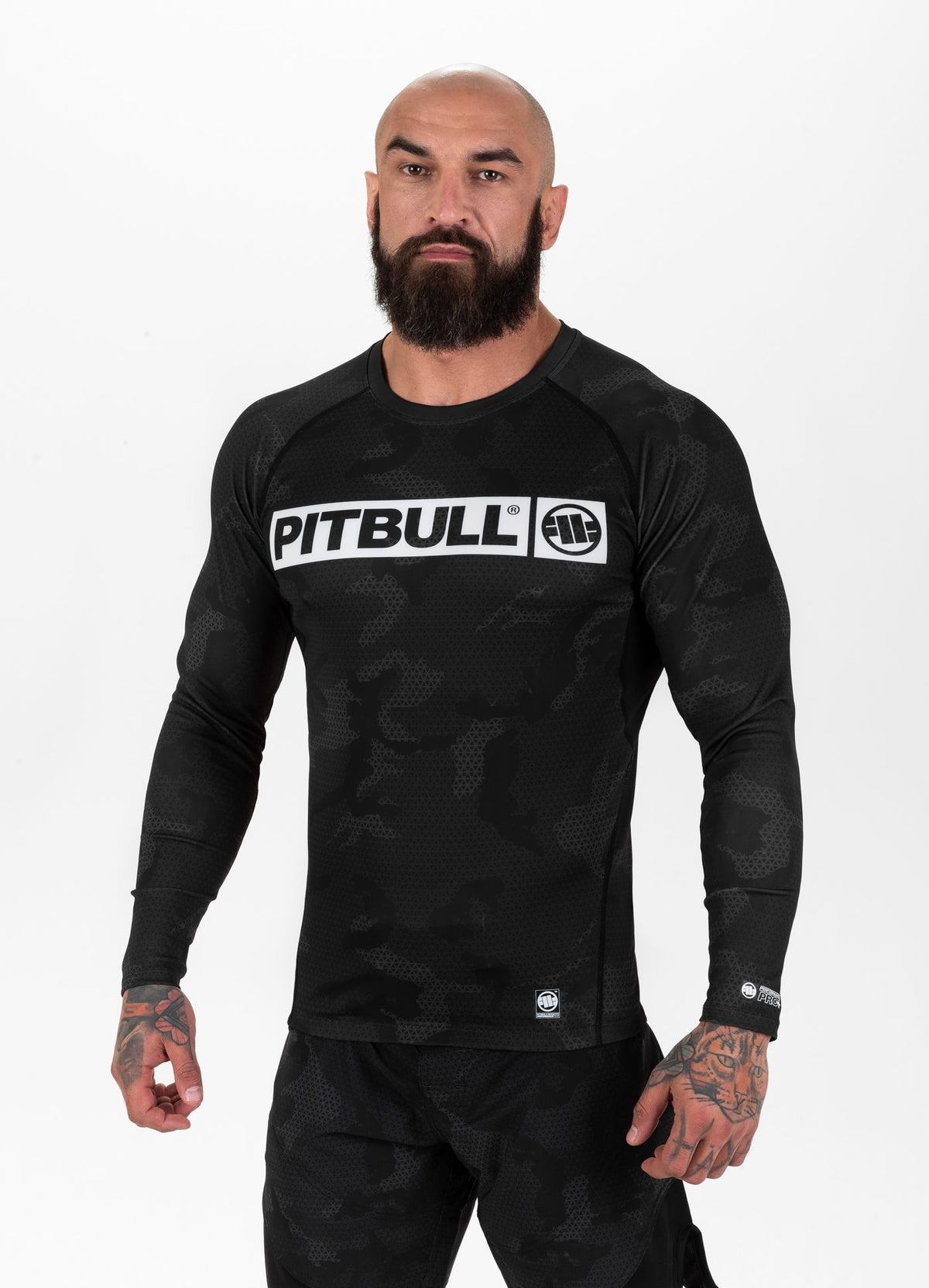 Langarm Rashguard Net Camo Hilltop II -