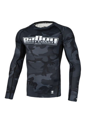 Longsleeve Rashguard Performance Pro plus All Black Camo Boxing - Pitbull.eu