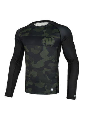 Rashguard Langarm tailliert DILLARD CASINO Olive Camo