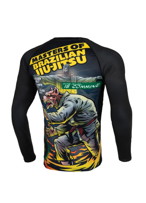 Rashguard Langarm MASTER OF BJJ Schwarz