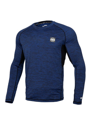 NEUES LOGO Langärmliger Performance Rash Guard in Navy-Melange