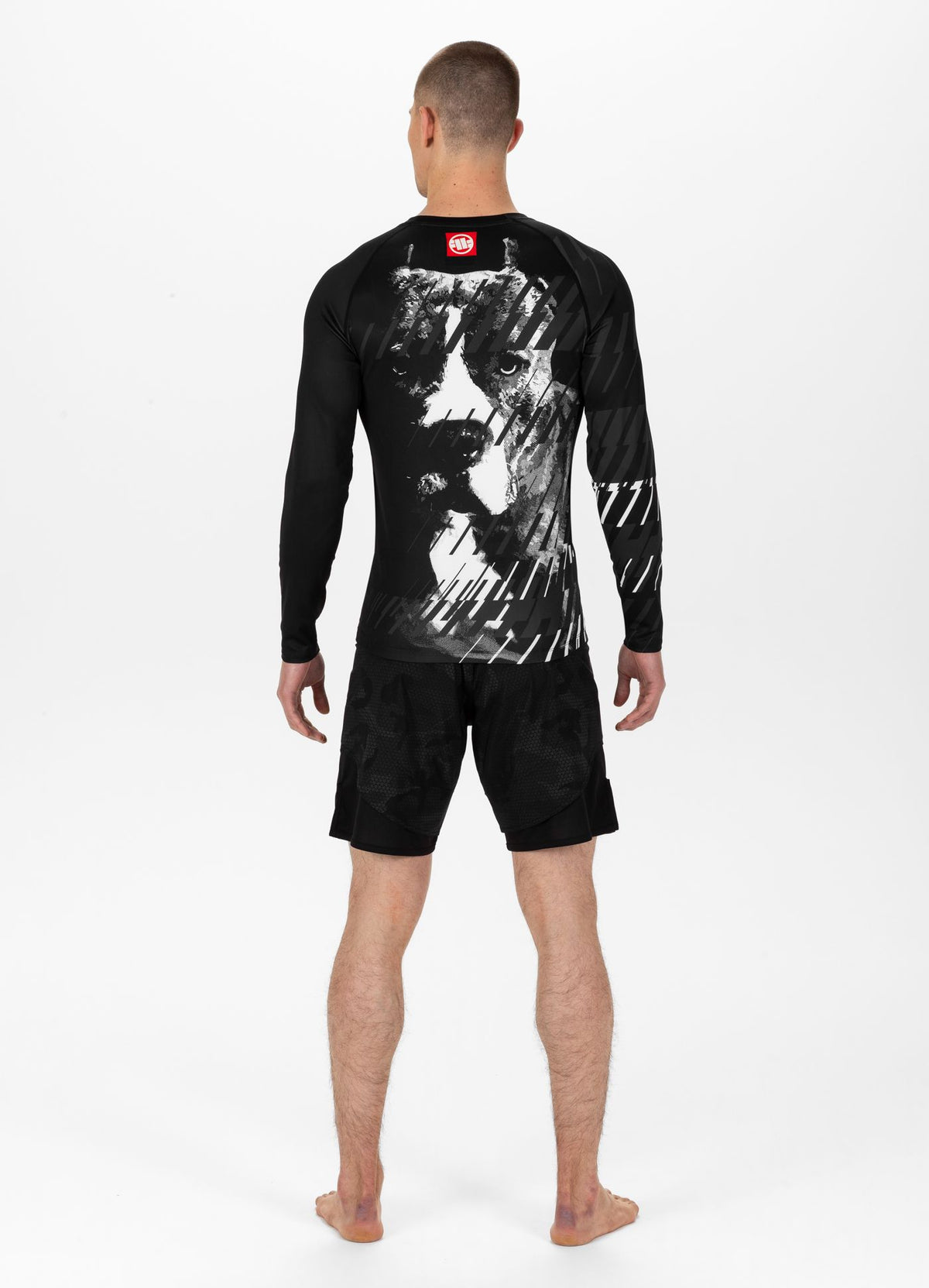 Langarm Rashguard Street Dog - Schwarz