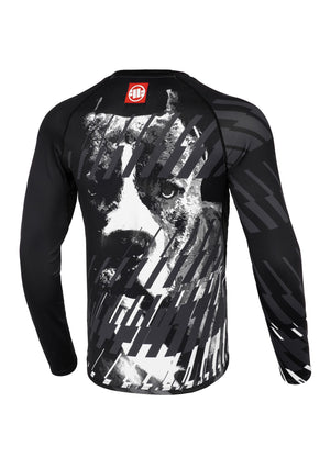 Langarm Rashguard Street Dog - Schwarz