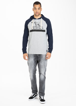 Kapuzen-Longsleeve Heavyweight CALIFORNIA Grey/Dark Navy