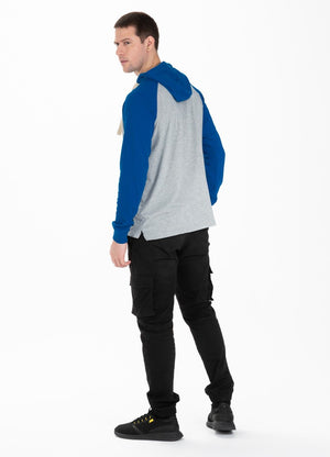 Kapuzen-Longsleeve Heavyweight CALIFORNIA Grey/Royal Blue