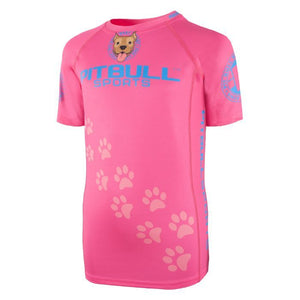 Kurzarm-Rashguard für Kinder LITTLE PB Pink