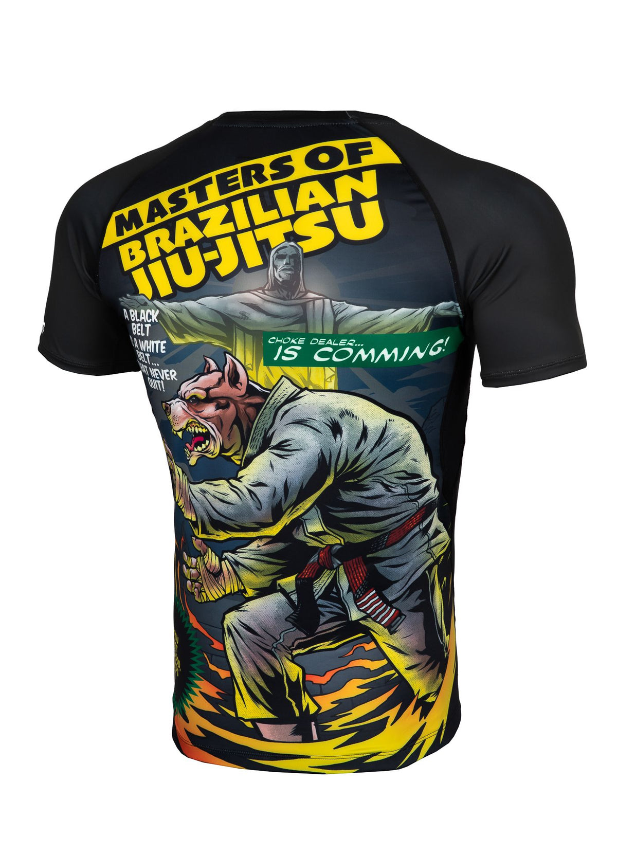 T-Shirt Rashguard Masters Of BJJ Hilltop - Schwarz