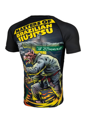 T-Shirt Rashguard Masters Of BJJ Hilltop - Schwarz