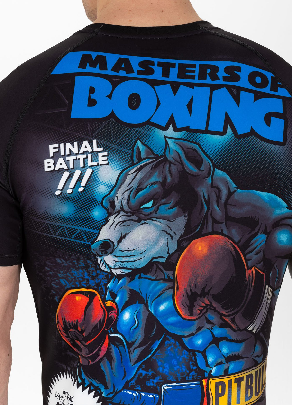 T-Shirt Rashguard Masters Of Boxing Hilltop - Schwarz