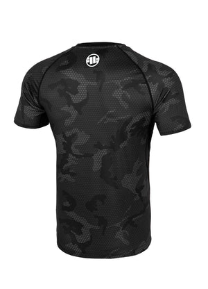 T-Shirt Rashguard Net Camo II - Schwarzes Camouflage