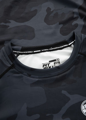 Rashguard Performance Pro plus All Black Camo Small Logo - Pitbull.eu