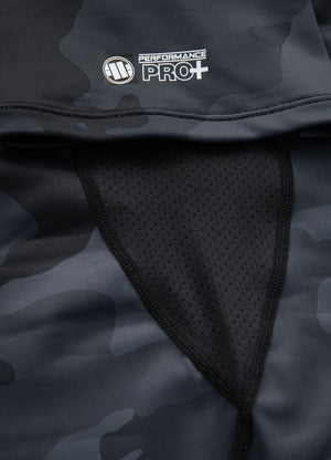 Rashguard Performance Pro plus All Black Camo Small Logo - Pitbull.eu