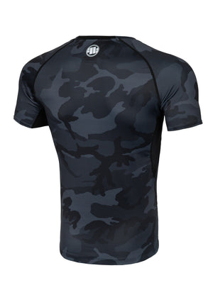 Rashguard Performance Pro plus All Black Camo Small Logo - Pitbull.eu