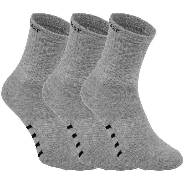 Hohe Knöchelsocken High Ankle 3er-Pack - Grau