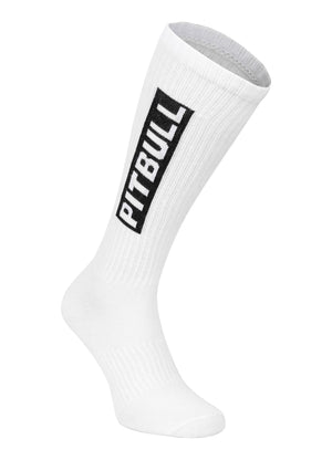 Dünne Socken High Crew Pitbull 3er-Pack - Weiß