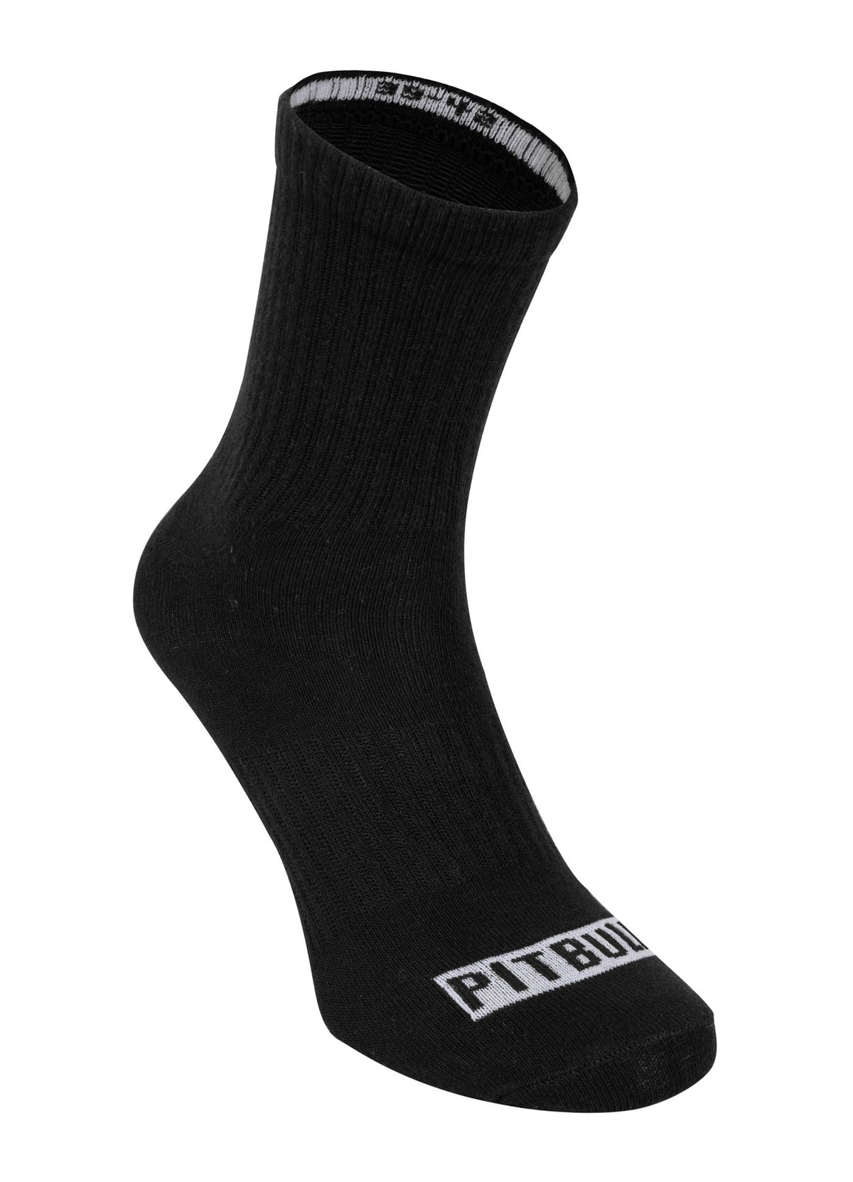 Dünne Socken High Ankle Pitbull 3er-Pack - Schwarz