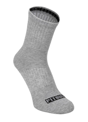 Dünne Socken High Ankle Pitbull 3er-Pack - Grau