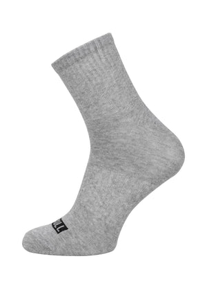 Dünne Socken High Ankle Pitbull 3er-Pack - Grau