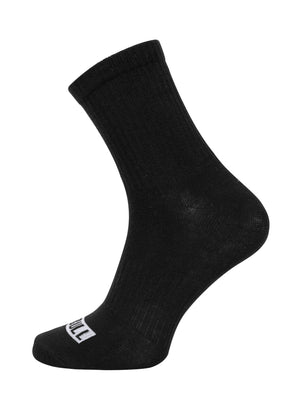 Dünne Socken High Ankle Pitbull 3er-Pack - Schwarz